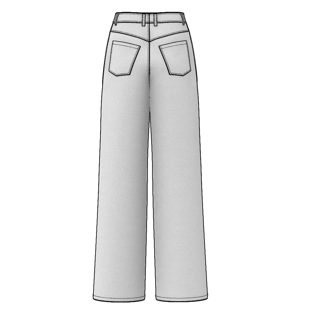 Womens High-Waisted Baggy Jeans