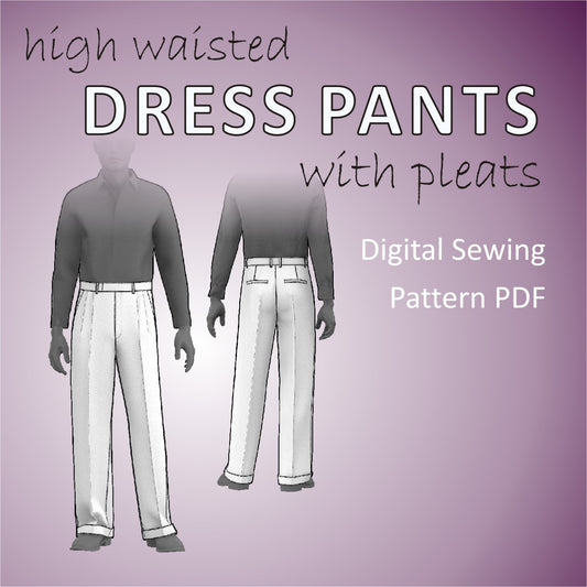 mascultory high waisted dress pants sewing pattern pdf for men