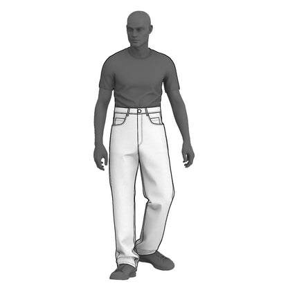 Hi-Waist Straight Jeans