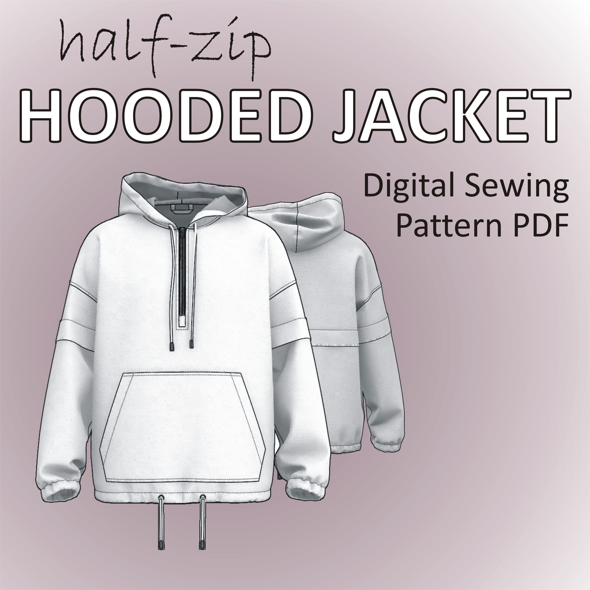 Half-Zip Hooded Jacket L