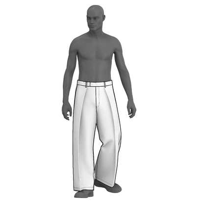 Wide Pleated Dress Pants