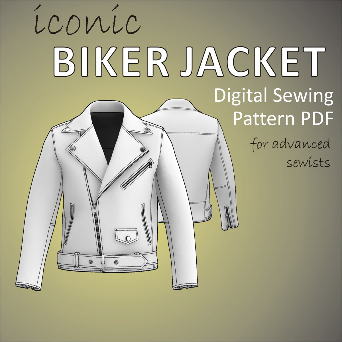 Iconic Biker Jacket for men Sewing Pattern PDF – mascultory