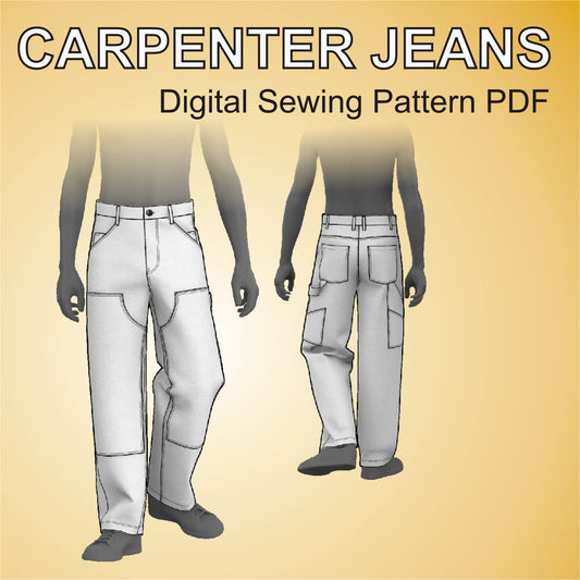 carpenter jeans sewing pattern pdf for men