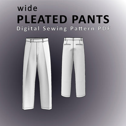 Wide Pleated Dress Pants