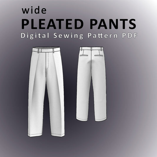 Wide Pleated Dress Pants
