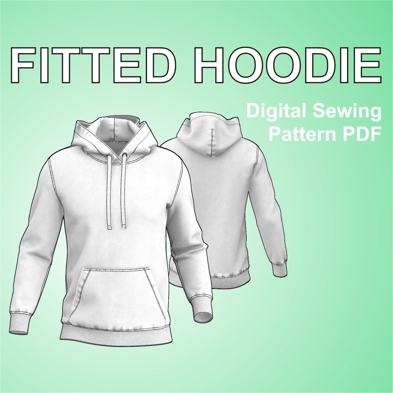 fitted hoodie sewing pattern pdf for men