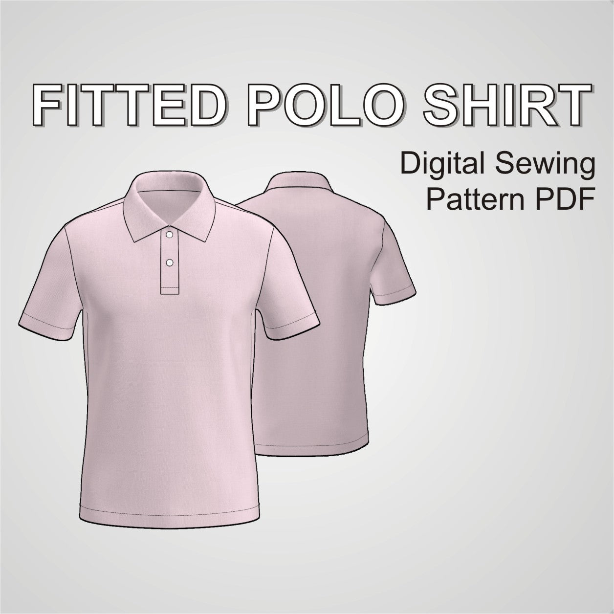 fitted polo shirt sewing pattern pdf for men