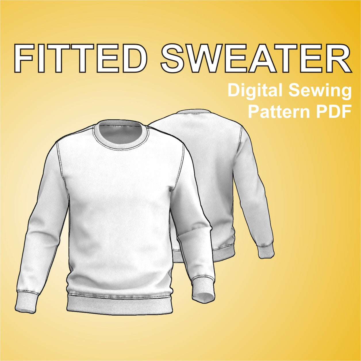 fitted sweater sewing pattern pdf for men