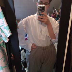 Von Kunden genaehtes Tailored Pirate Shirt with ruffles – Review von Paige