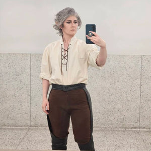 Von Kunden genaehtes Tailored Pirate Shirt with ruffles – Review von Kayla