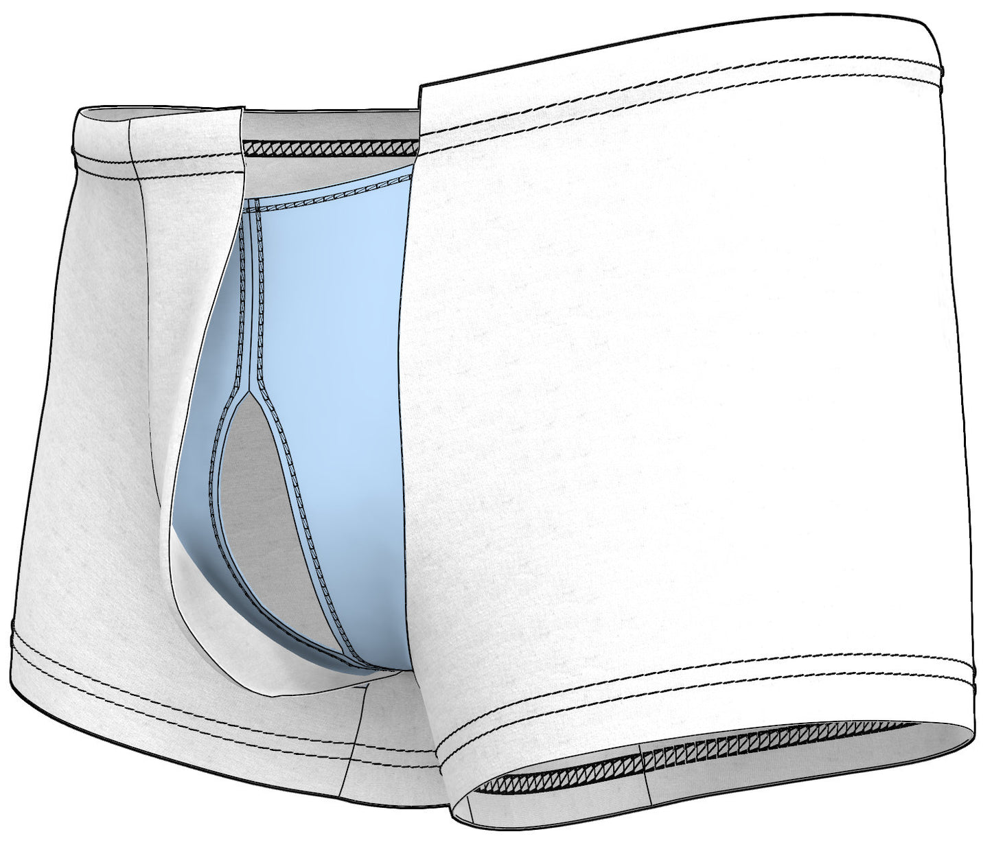 Boxer Briefs with separating layer