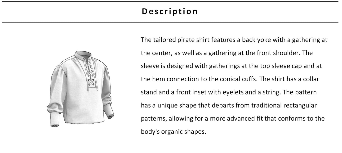 Tailored Pirate Shirt with ruffles