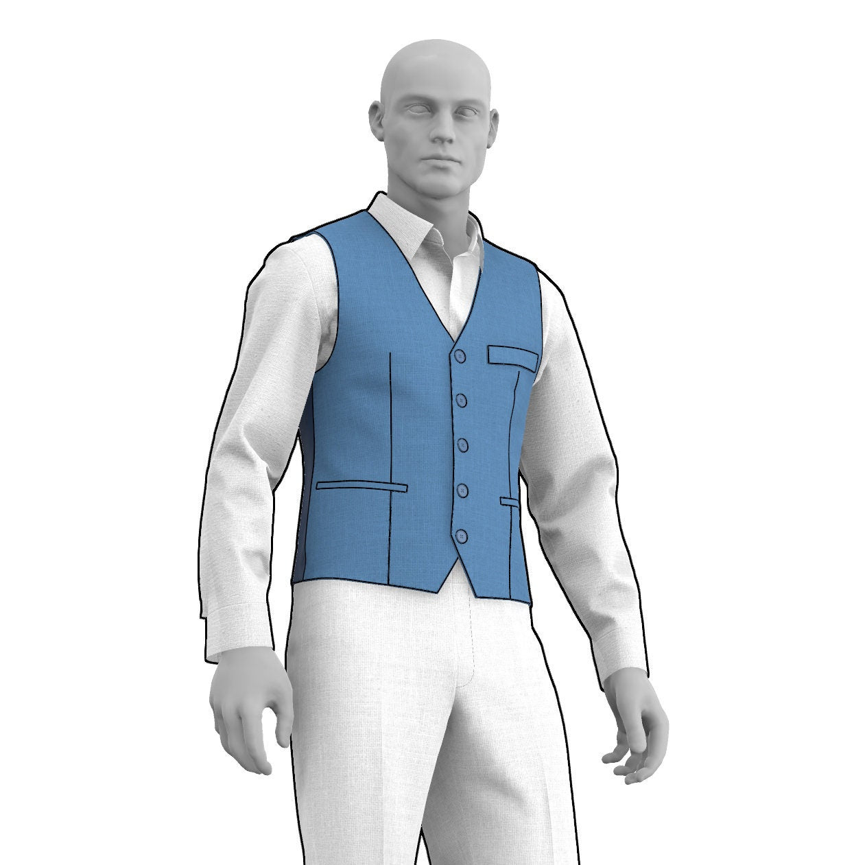 Classic Vest / Waistcoat + lining