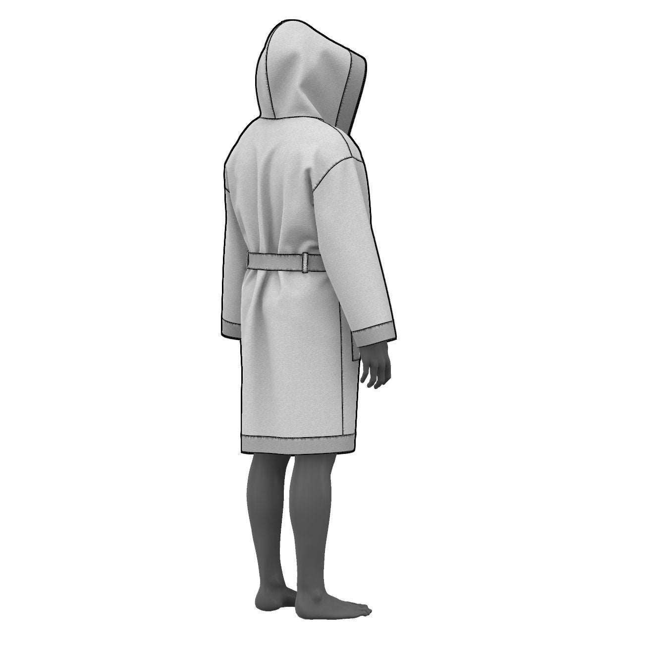 Simple Hooded Coat