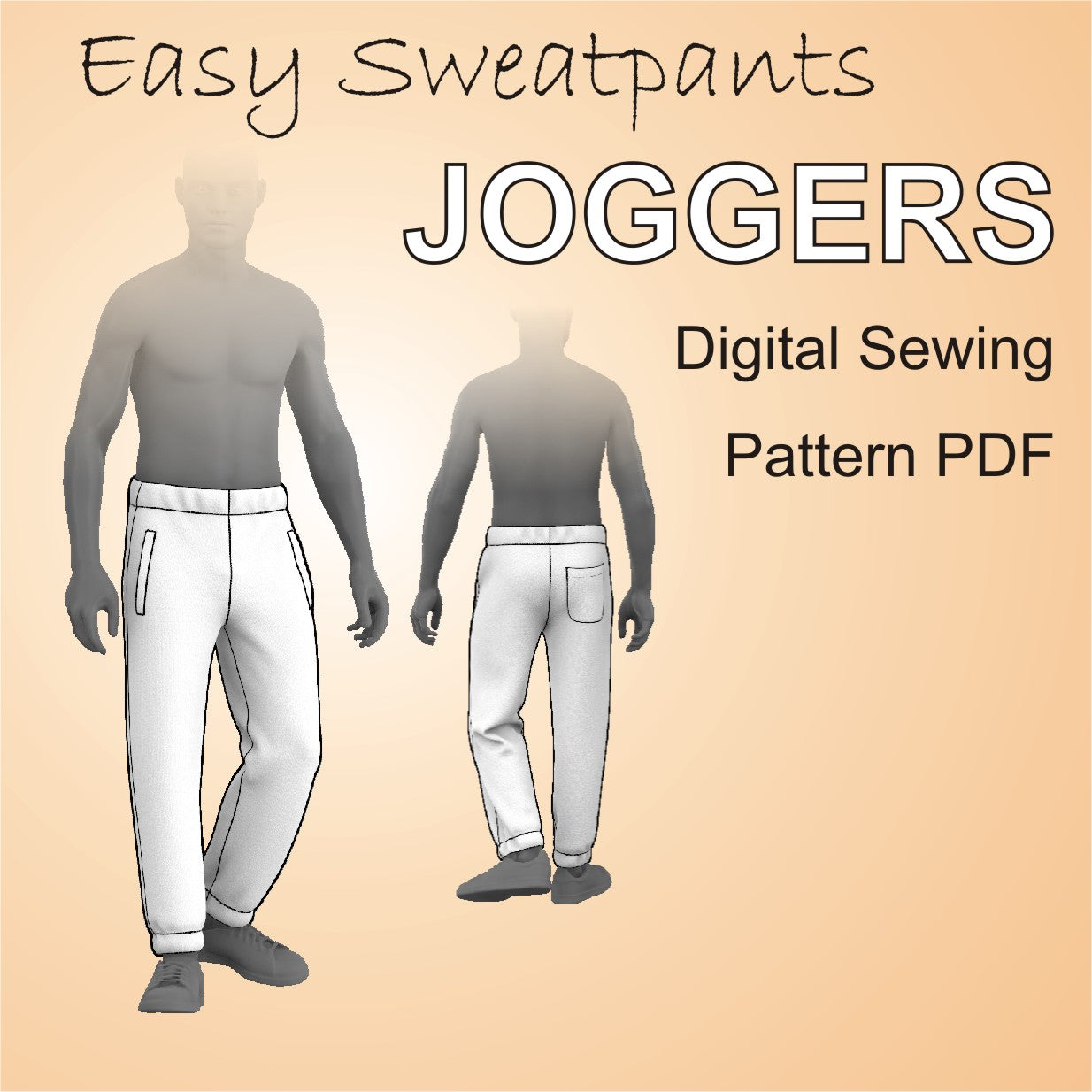 joggers sewing pattern pdf for men