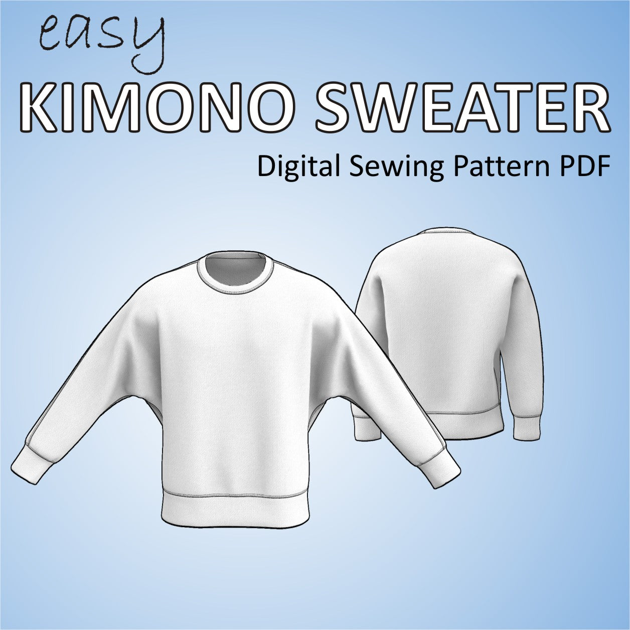 kimono sweater sewing pattern pdf for men