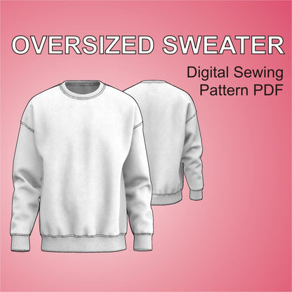 oversized sweater sewing pattern pdf for men