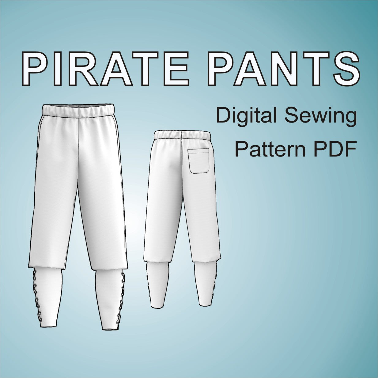 pirate pants sewing pattern pdf for men