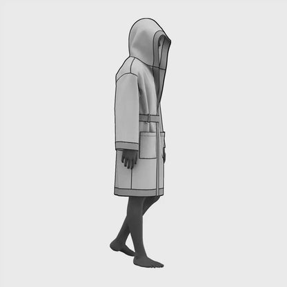 Simple Hooded Coat