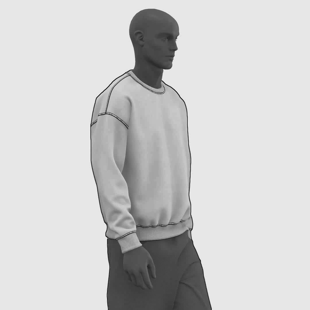 Oversized Crewneck Sweater Sewing Pattern PDF – mascultory