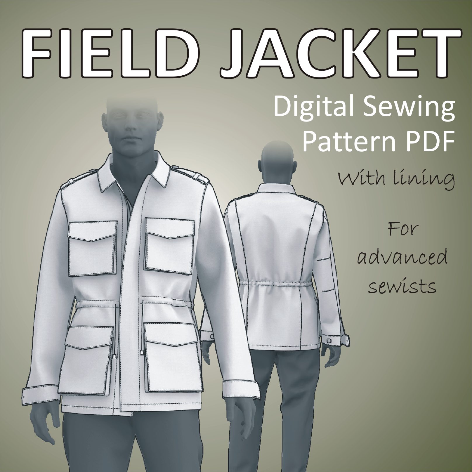 Field Jacket Sewing Pattern PDF for men – mascultory