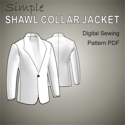 easy blazer no lining sewing pattern pdf for men