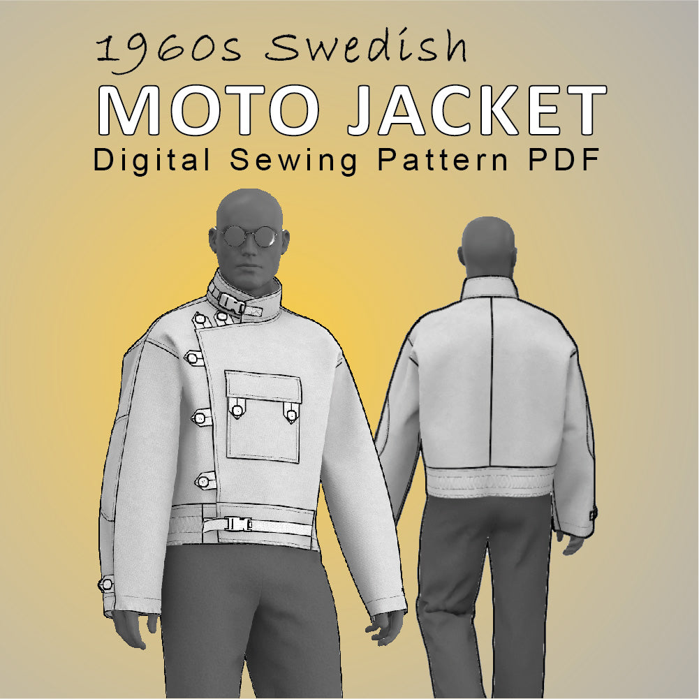 Swedish Motorcycle Jacket Sewing Pattern PDF for men – mascultory