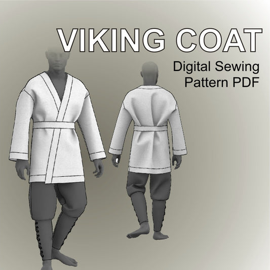 easy viking coat sewing pattern pdf for men