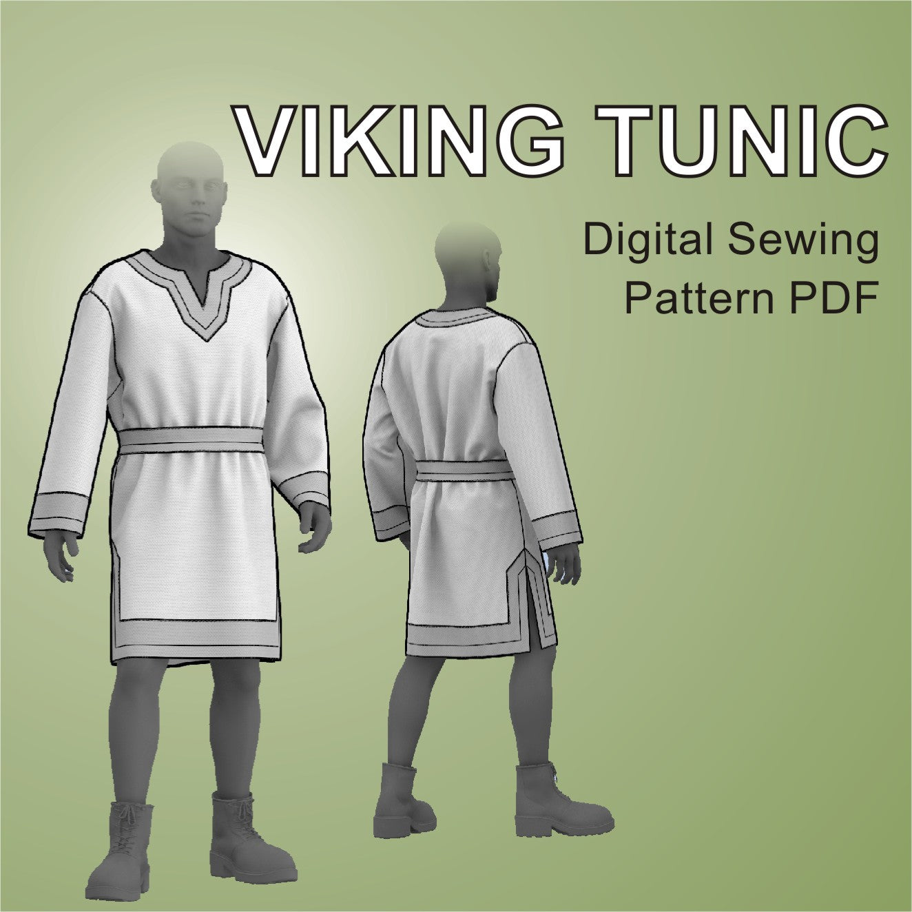 viking tunic sewing pattern pdf for men